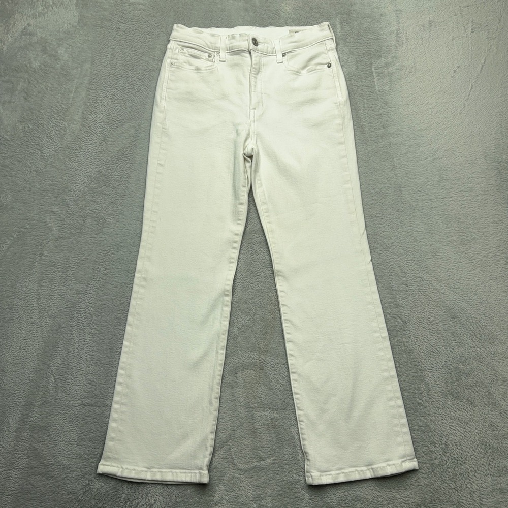 Women’s White High-Rise Straight Jeans